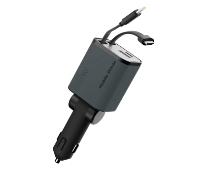 Ładowarka i akumulator Mobile Origin Car Charger CA28 4in1 USB-C USB-A USB-C and Lightning Cable